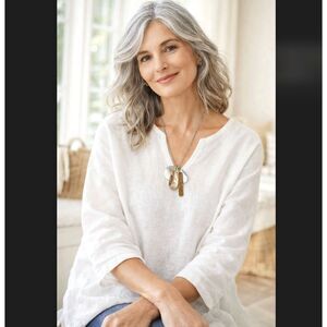 J Jill Mixed Metal Charm Necklace Hammered Boho Adjustable Minimalist Artisan